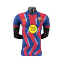 CAMISA VERSÃO PLAYER DO BARCELONA 25/26 VERMELHO E AZUL